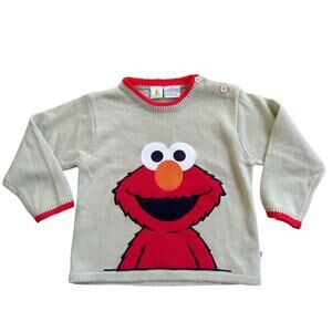 Vtg 1990s Y2K Sesame Street Elmo Sweater 4T